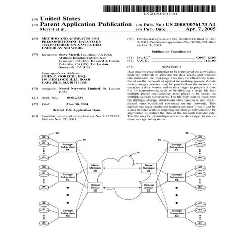 Method and apparatus for preconditioning data to be transferred on a switched...