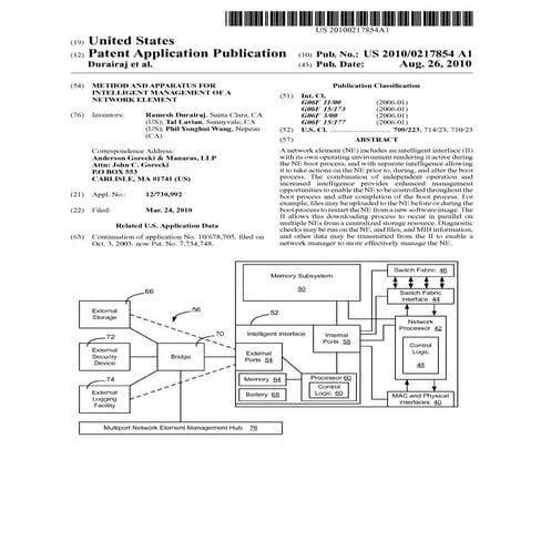 Method and apparatus for intelligent management of a network element
