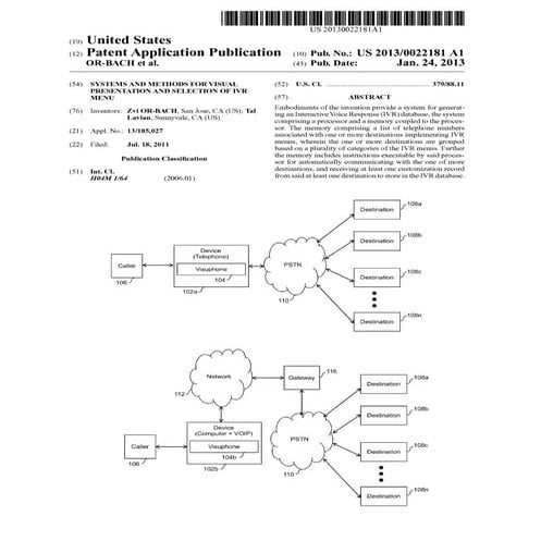 Systems and methods for visual presentation and selection of ivr menu