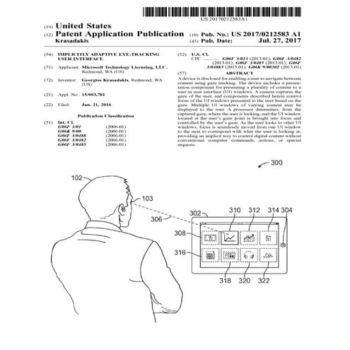Implicitly adaptive eye-tracking user interface