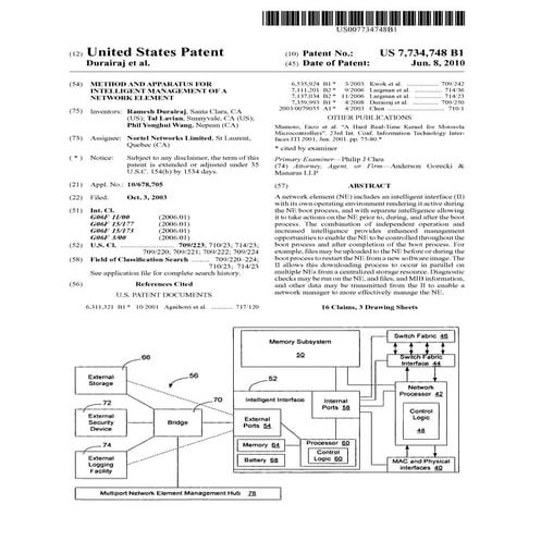Method and apparatus for intelligent management of a network element