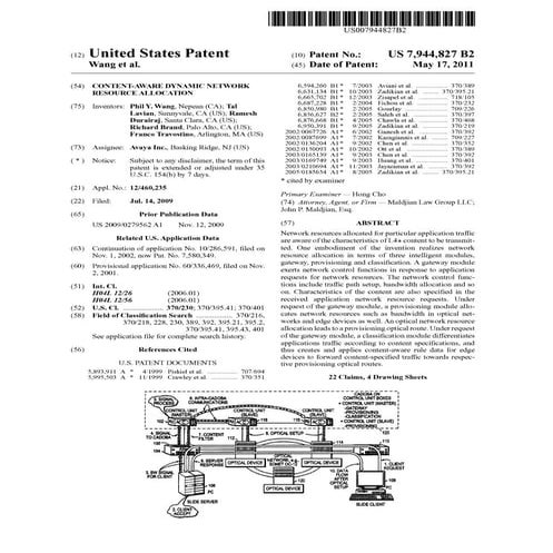Content-aware dynamic network resource allocation
