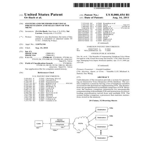 Systems and methods for visual presentation and selection of IVR menu