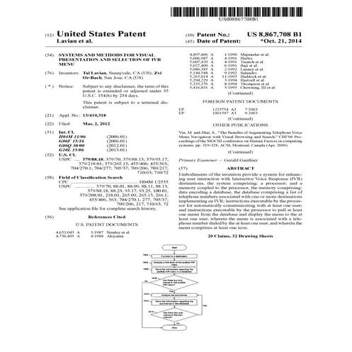 Systems and methods for visual presentation and selection of IVR menu