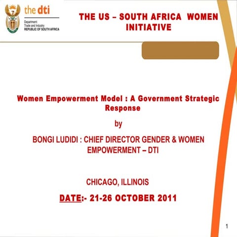 Women Empowerment Model : A Government Strategic Response 