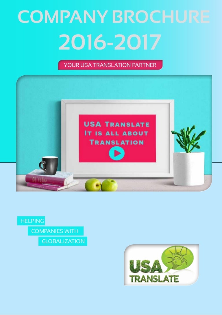 Usa Translate translation company in El Paso, TX brochure