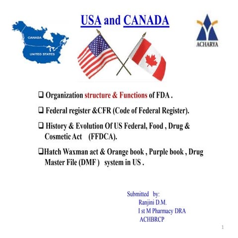 Usa and canada ppt final ranju hod augst