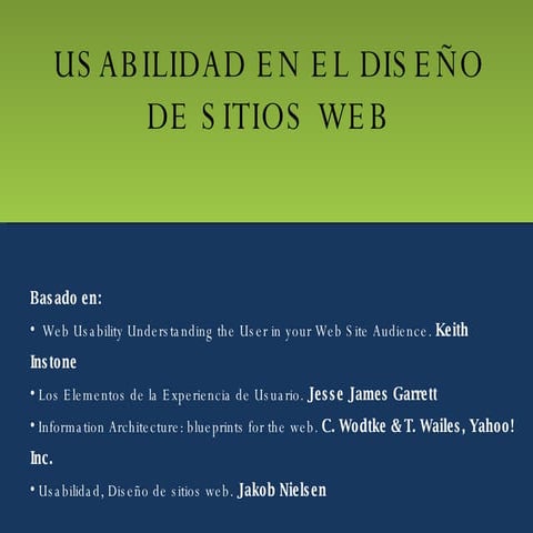 Usabilidad en la web