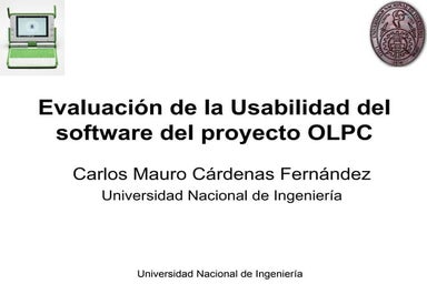 Evaluación del Software del Proyecto OLPC