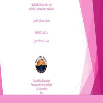 Usabilidad de los sitios web, métodos y evaluación 