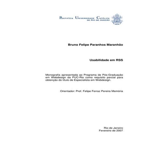 Usabilidade em RSS (por Bruno Maranhão)