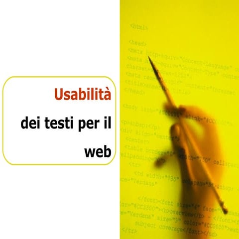 Usabilità dei testi per il web