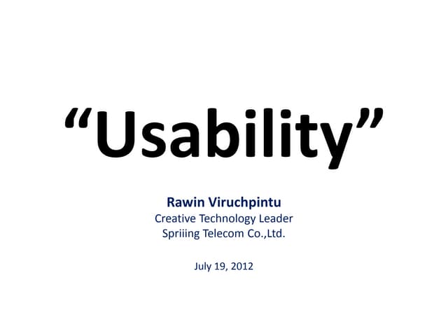 Usabilities