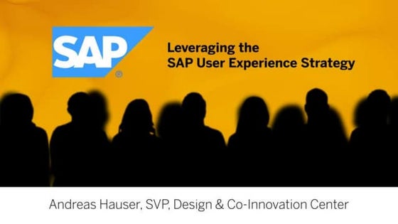 UX - Usability - Keynote SAP UX Strategy