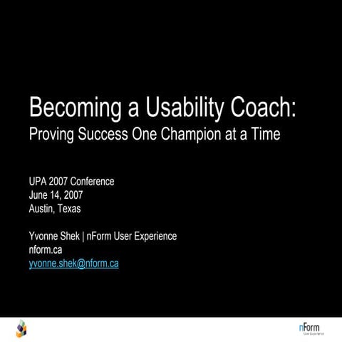 Usability Coach Y Shek