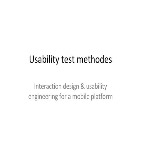 0708 Usability Test Methodes