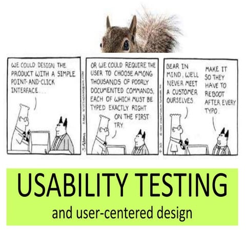 Usability Testing and User-Centered Design