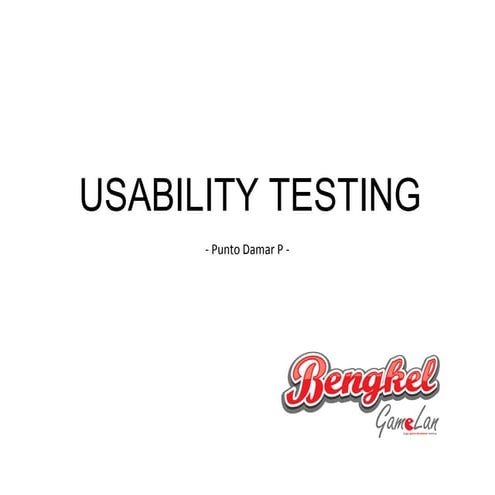 Usability testing