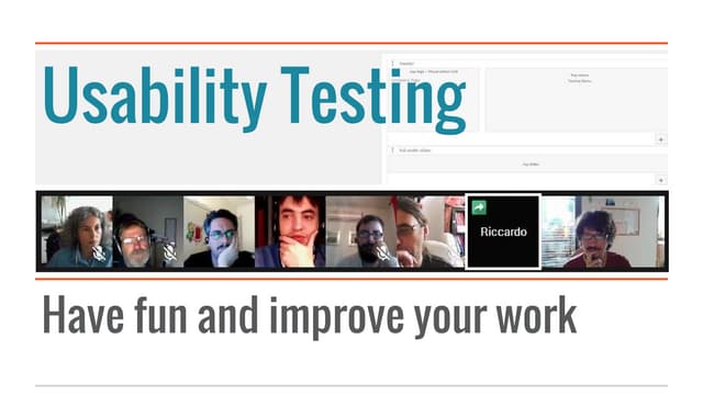 Usability testing - have fun and improve your work