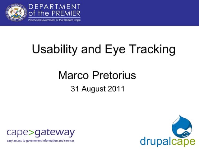 Website Usability Eye tracking by Marco Pretorious (Certified Website Usability Eye tracking by Marco Pretorious (Certified