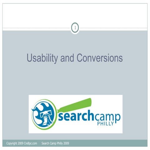 Usability and Conversions