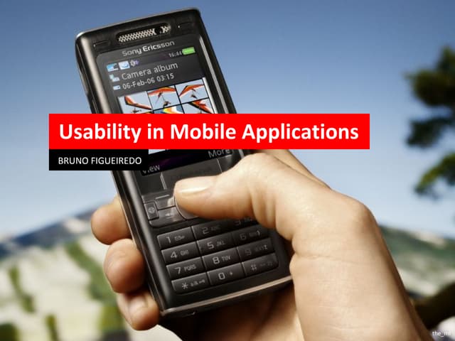 Usability In Mobile Applications