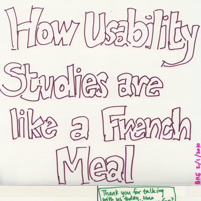 How Usability Studies are Like a French Meal