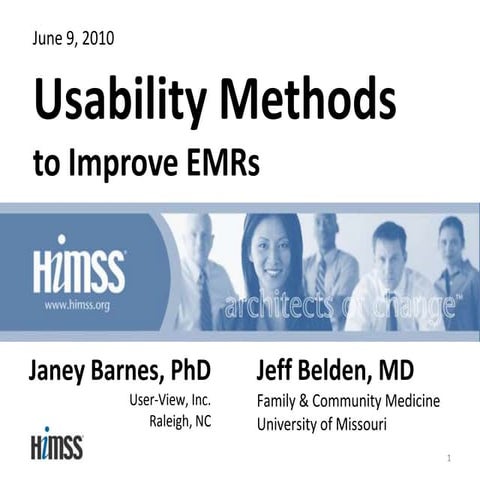 Usability methods to improve EMRs