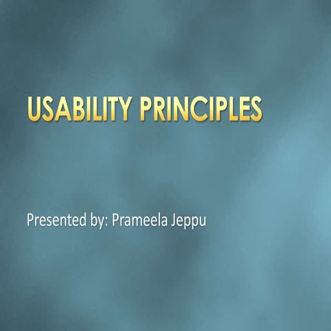 Usability Principles