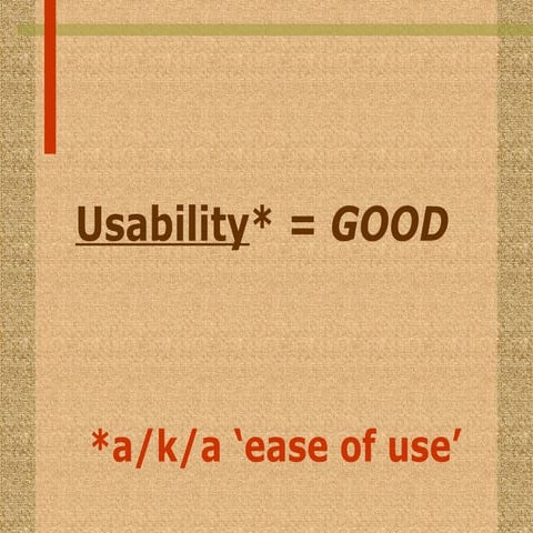 Usability Show+Tell