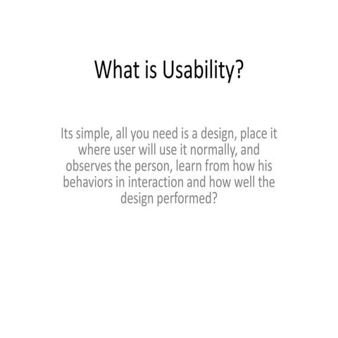 Usability study