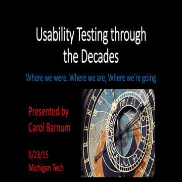 Usability testing through the decades