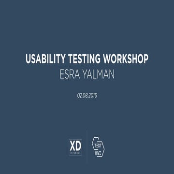 Usability Testing Workshop 