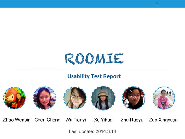 Usability test report roomie