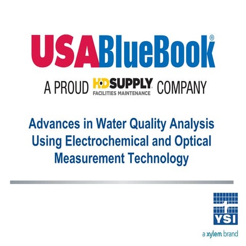 USABlueBook and YSI Webinar May 2015 | Water Quality Advancements