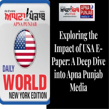 USA EPaper in Punjabi | Apna Punjab Media | PDF