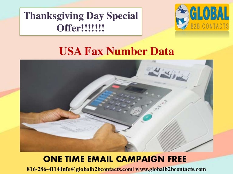 Usa fax number data