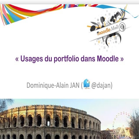 Usage du e portfolio dans moodle | PPT