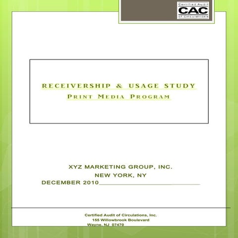 Usage, purchasing influence and spending habits (print media)