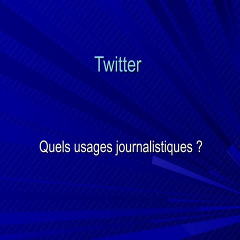 Usages journalistiques de twitter - L'exemple de France 3 Lorraine