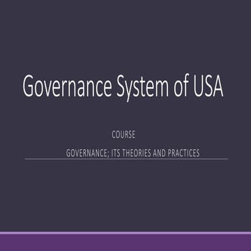 Governance of USA