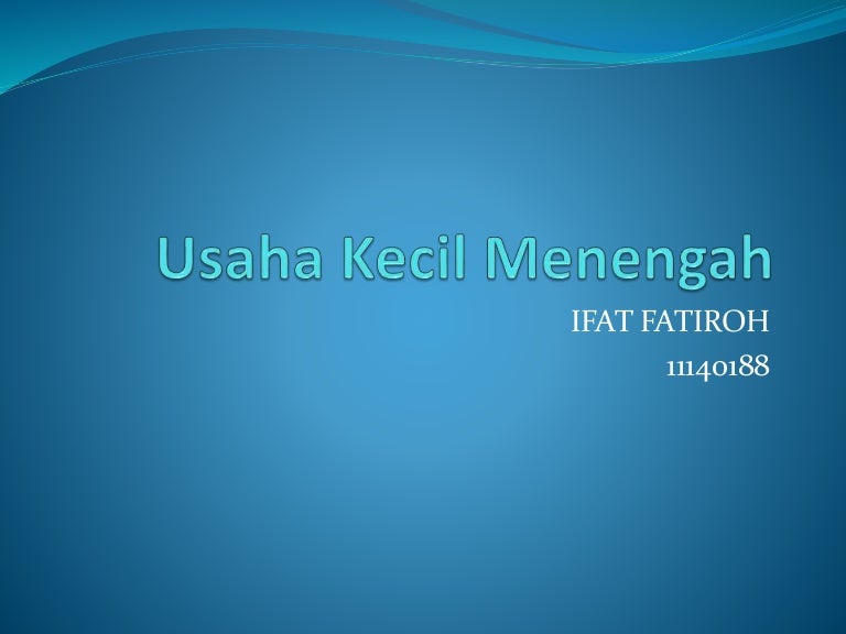 Usaha kecil menengah