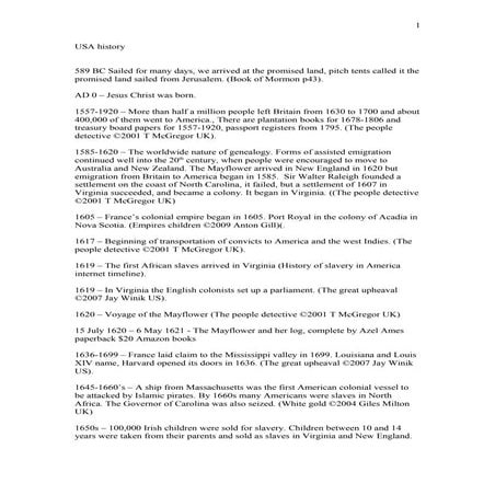 Usa history