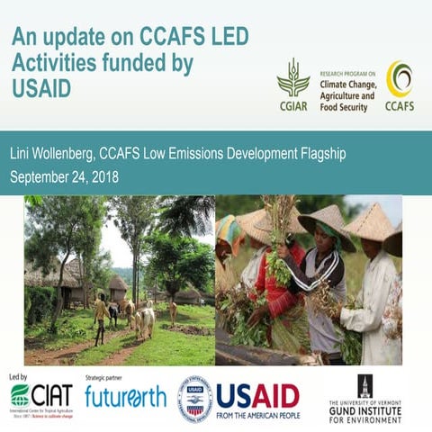 CCAFS Low emissions development (LED) activities funded by USAID