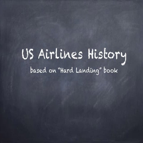 US Commercial Aviation History - 1