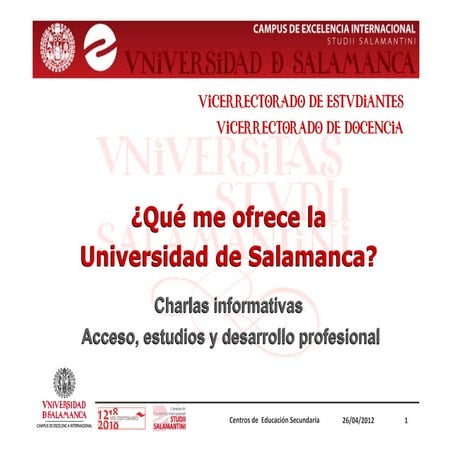 Charlas Informativas-Primavera 2012