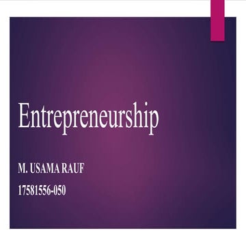 entrepreneurship 
