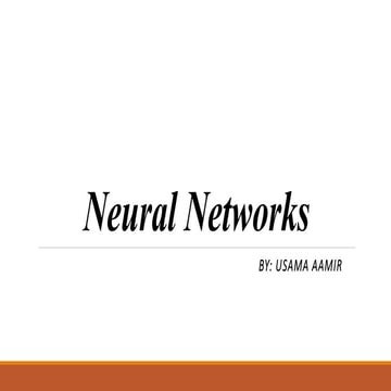 Neural networks