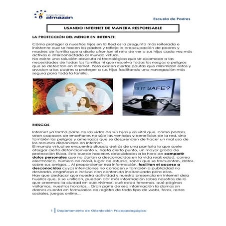 Usando internet de manera responsable