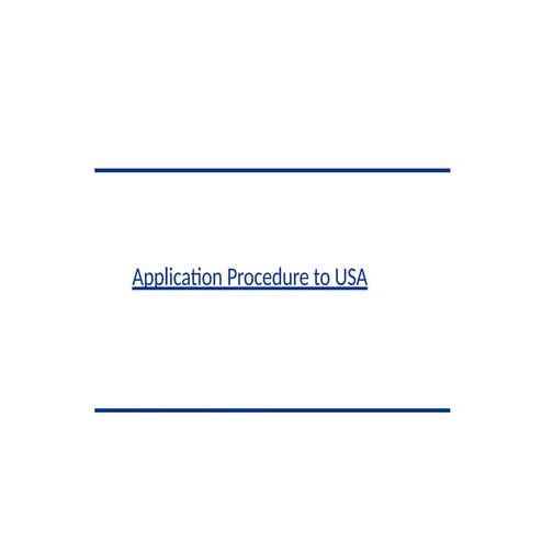 USA PPT how to go for usa for further studies